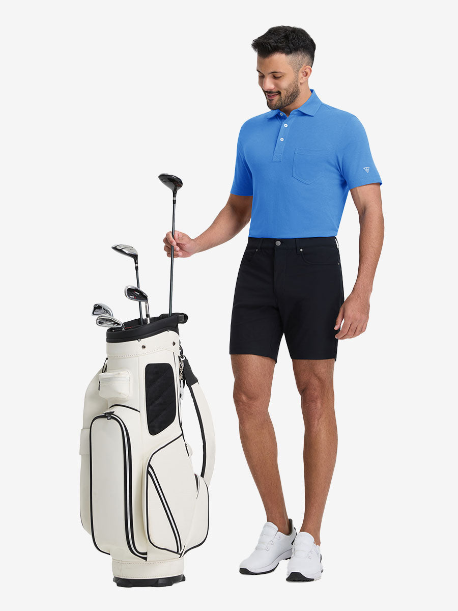 Comfy Cotton Blend Polo Shirts with Pocket