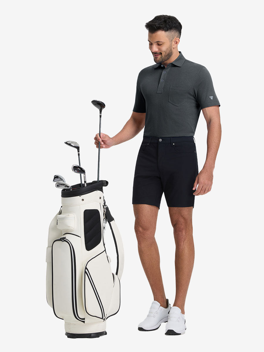 Comfy Cotton Blend Polo Shirts with Pocket