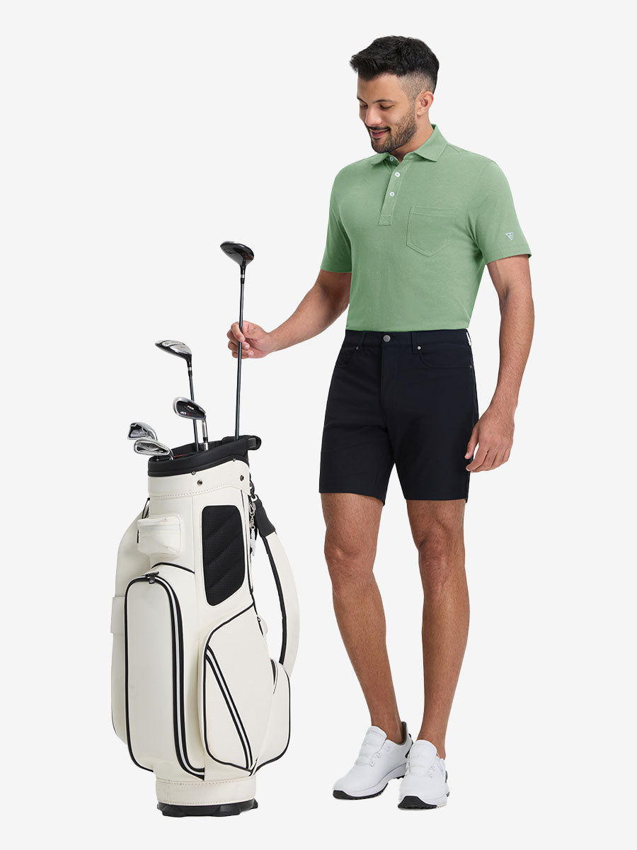 Comfy Cotton Blend Polo Shirts with Pocket