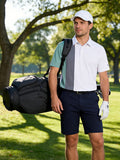 Moisture Wicking Color Block Polo Shirts